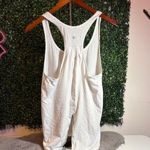 lululemon athletica White Striped Tank Top